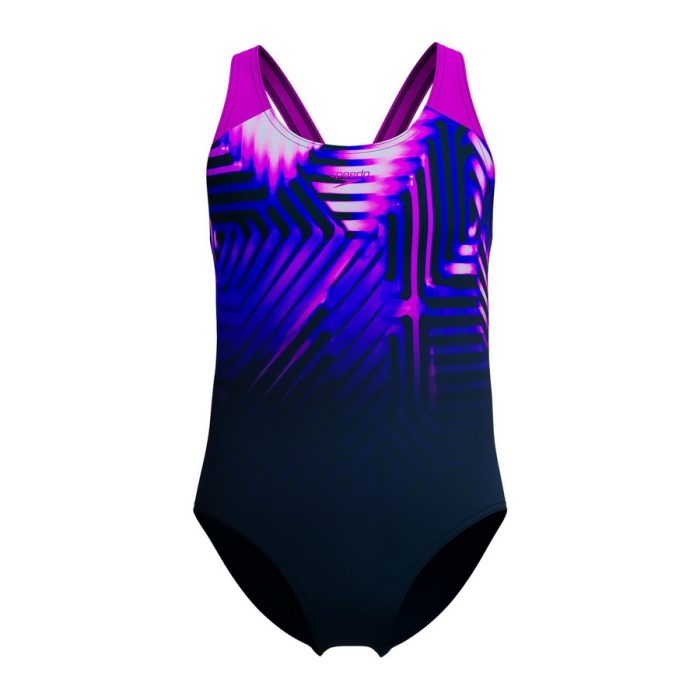 Speedo Digital Placement Splashback Blue Pink - Image 1