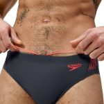 Speedo Hyper Boom Splice Brief Grey Red - Image 5