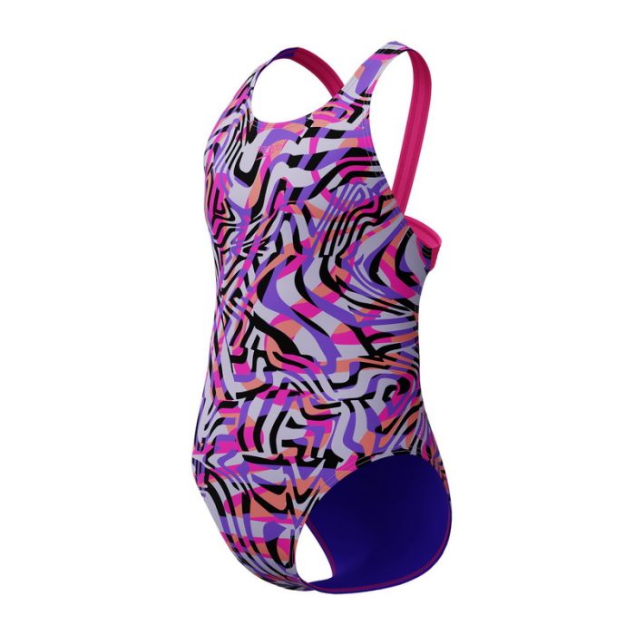 Speedo Allover Leaderback Pink Black - Image 4