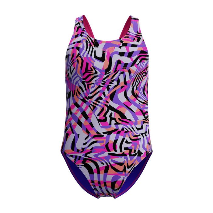 Speedo Allover Leaderback Pink Black - Image 1