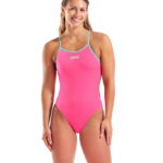 Arena W Solid Tie Back Shocking Pink