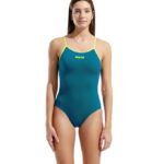 Arena W Solid Tie Back Blue Cosmo Lime