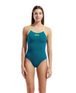 Arena W Solid Tie Back Blue Cosmo Lime