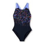 Speedo Printed Splashback Black Purple