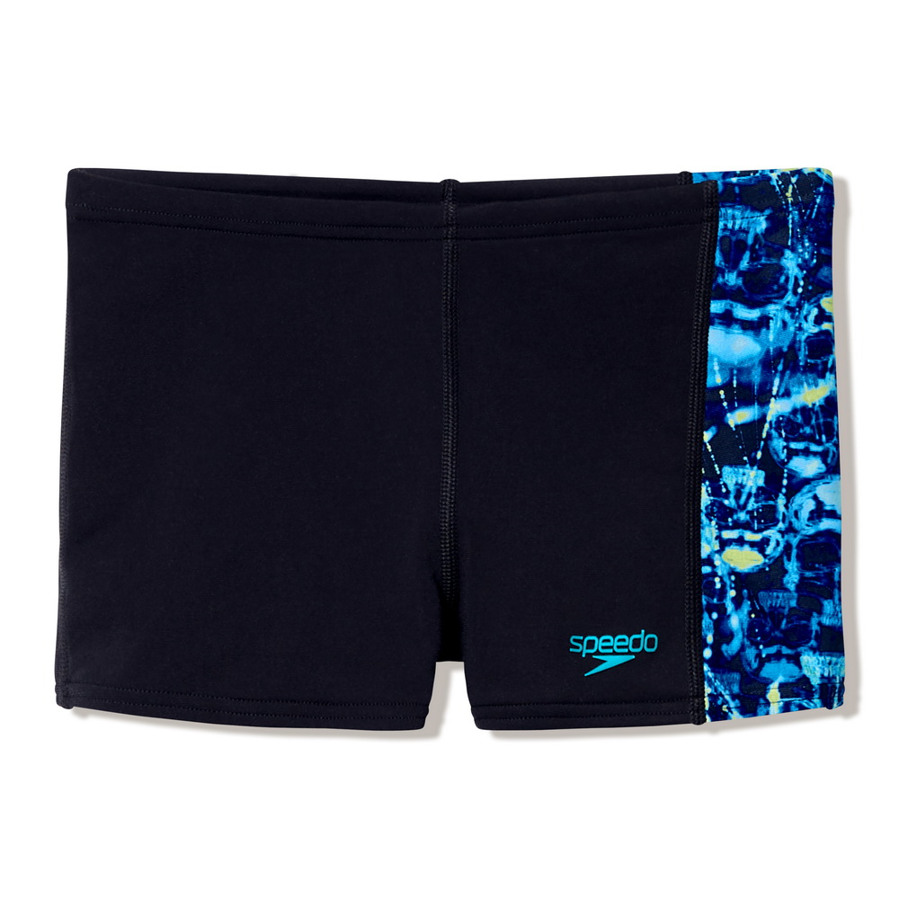 8-003160004-PRINTED-AQUASHORT-JUNIOR-BLACK-BLUE Speedo Printed Aquashort Junior Black Blue - Slika 1