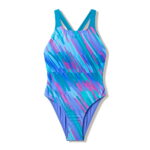 Speedo Printed Powerback Purple Blue